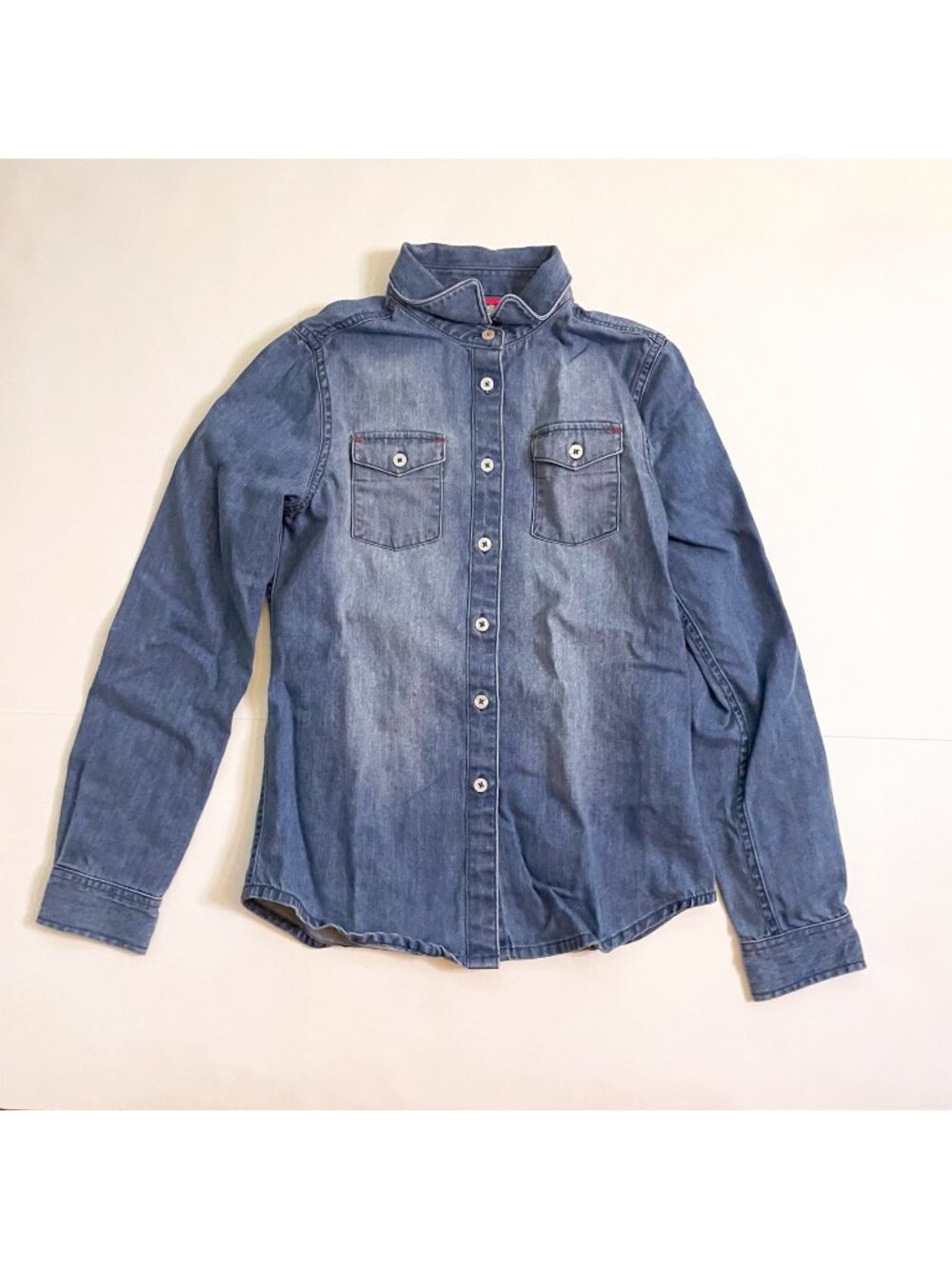 Mini Boden Girls Denim Shirt, Size 11/12